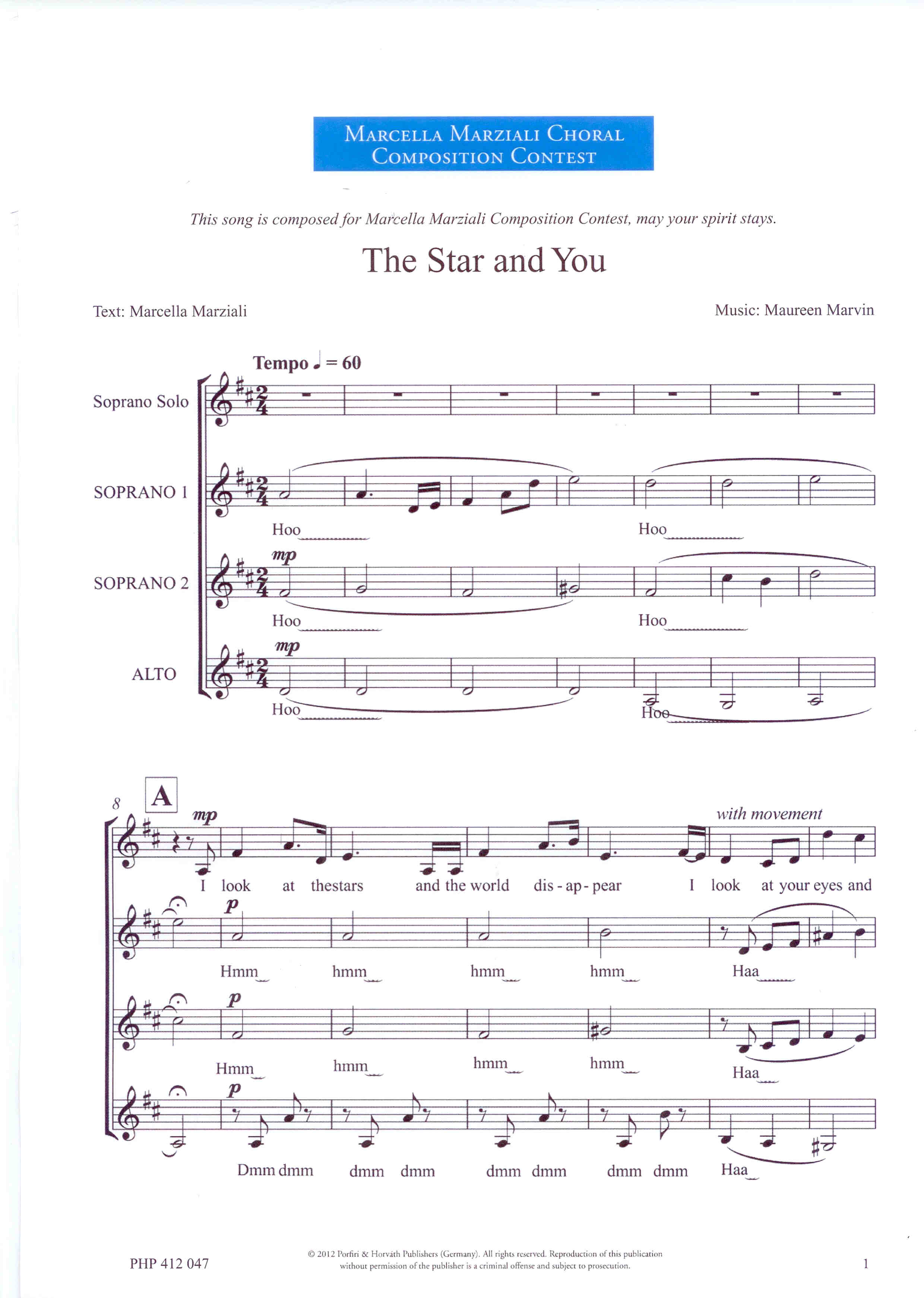 The Star and You - Probepartitur zeigen